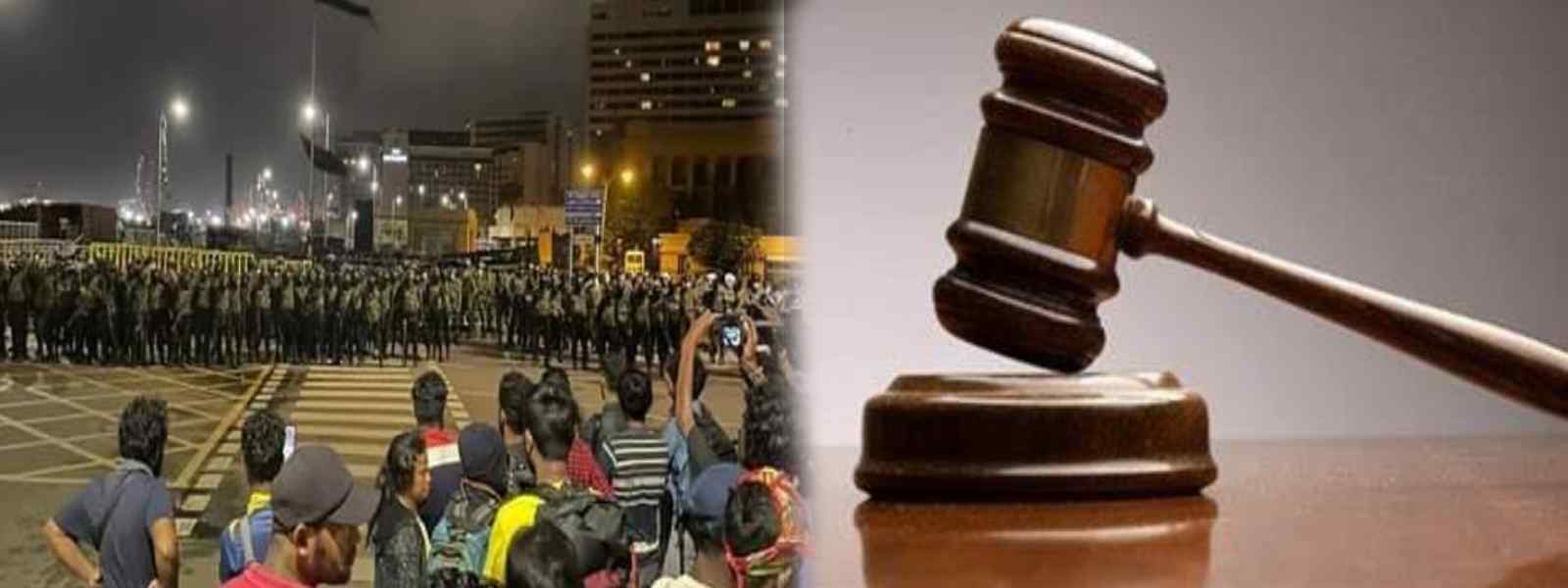 ජනපති කාර්යාලය අසලදී අත්අඩංගුවට ගත් පිරිසට ඇප 